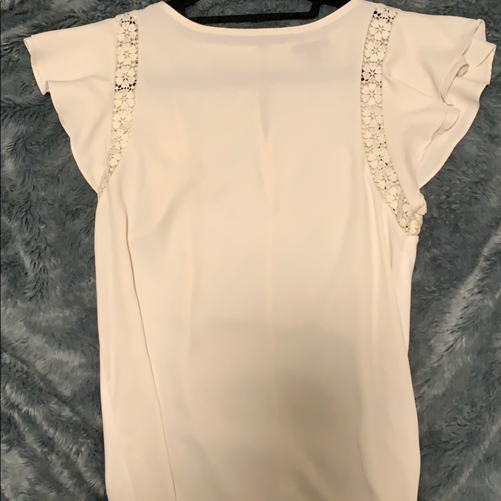 Ann Taylor Flitter Sleeve Top